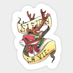 Reindeer raises the roof Sticker